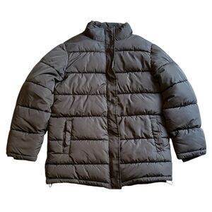 Black Forever 21 Men’s Puffer Jacket